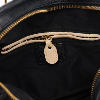 Chloe Black Leather Paraty 2-Way Bag