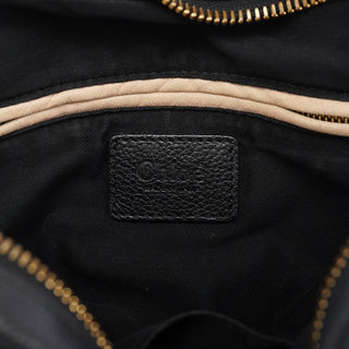 Chloe Black Leather Paraty 2-Way Bag