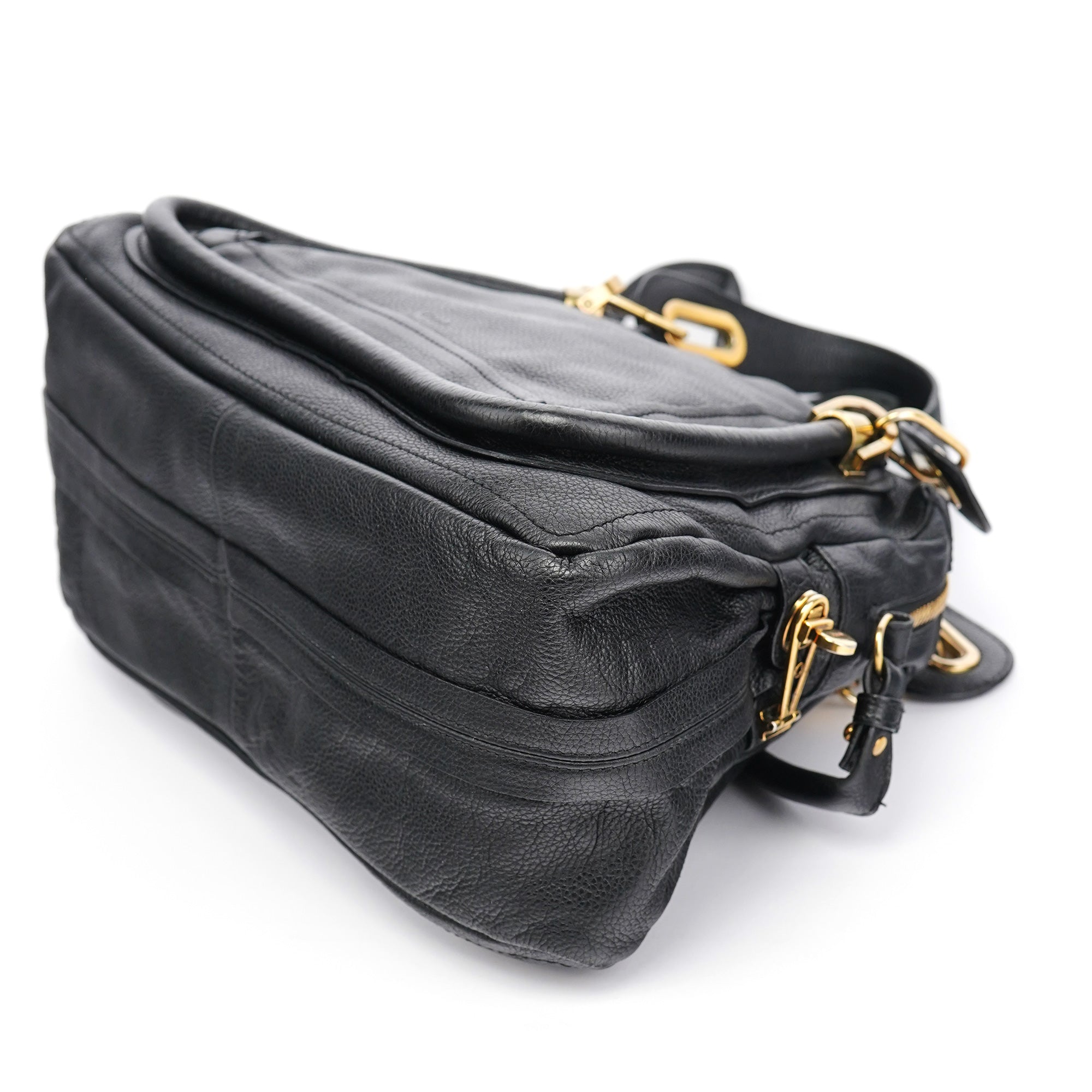 Chloé Sac deux portés Paraty en cuir noir