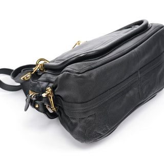 Chloe Black Leather Paraty 2-Way Bag