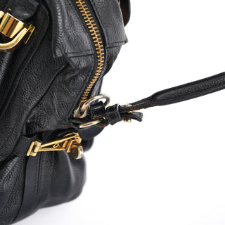 Chloe Black Leather Paraty 2-Way Bag