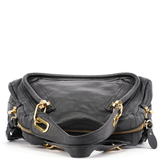 Chloe Black Leather Paraty 2-Way Bag