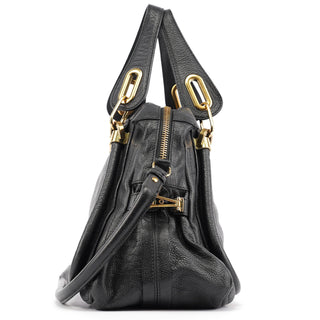 Chloe Black Leather Paraty 2-Way Bag