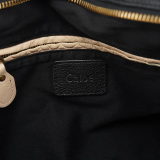 Chloe Black Leather Paraty 2-Way Bag