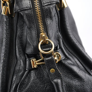 Chloe Black Leather Paraty 2-Way Bag