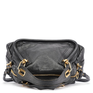 Chloe Black Leather Paraty 2-Way Bag