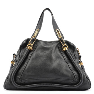 Chloe Black Leather Paraty 2-Way Bag