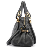 Chloe Black Leather Paraty 2-Way Bag