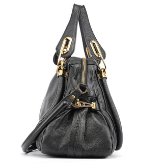 Chloe Black Leather Paraty 2-Way Bag
