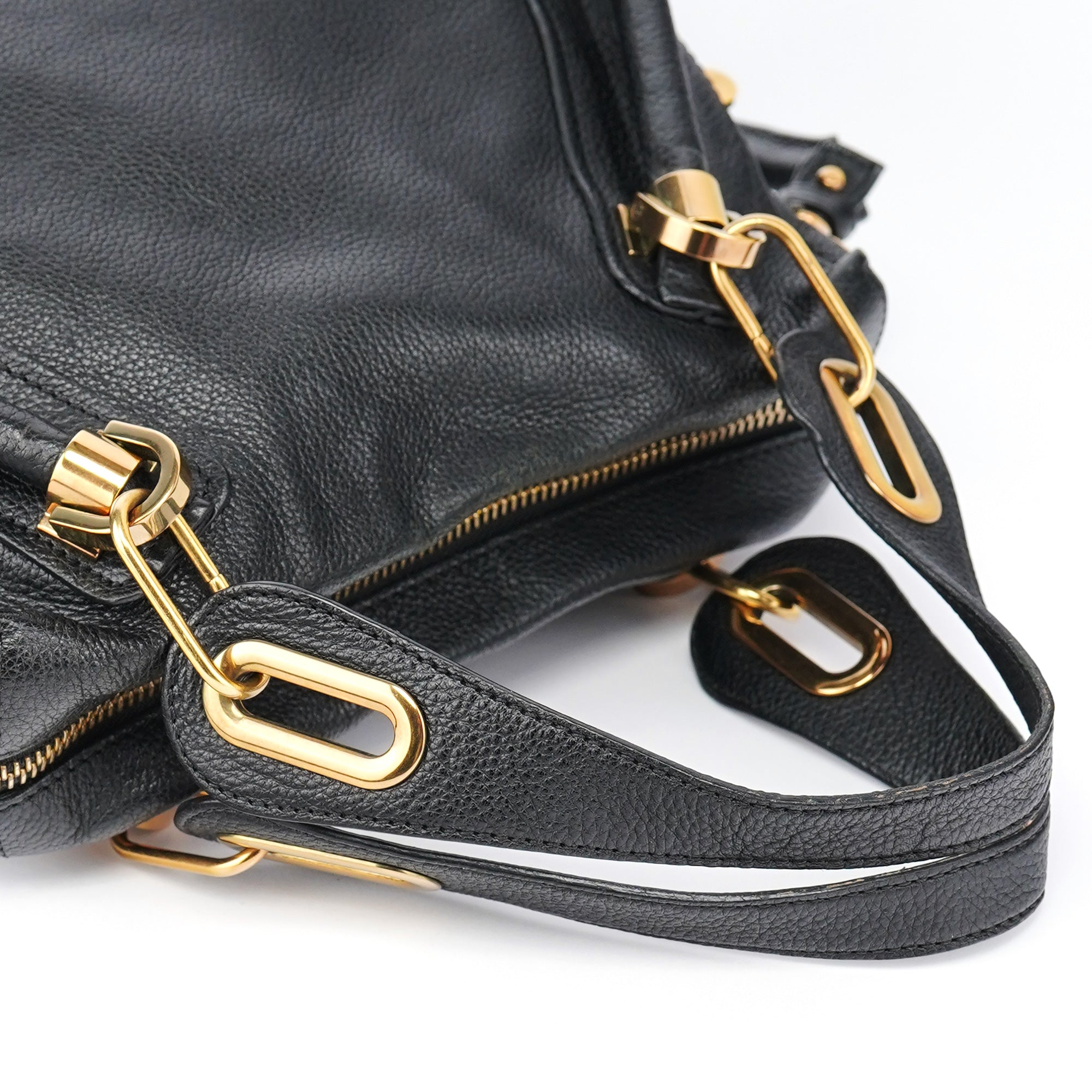 Chloé Sac deux portés Paraty en cuir noir