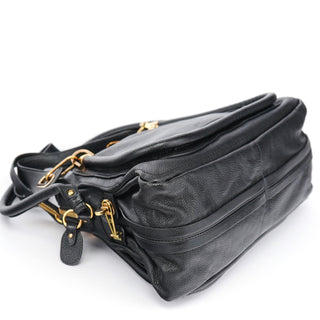 Chloe Black Leather Paraty 2-Way Bag