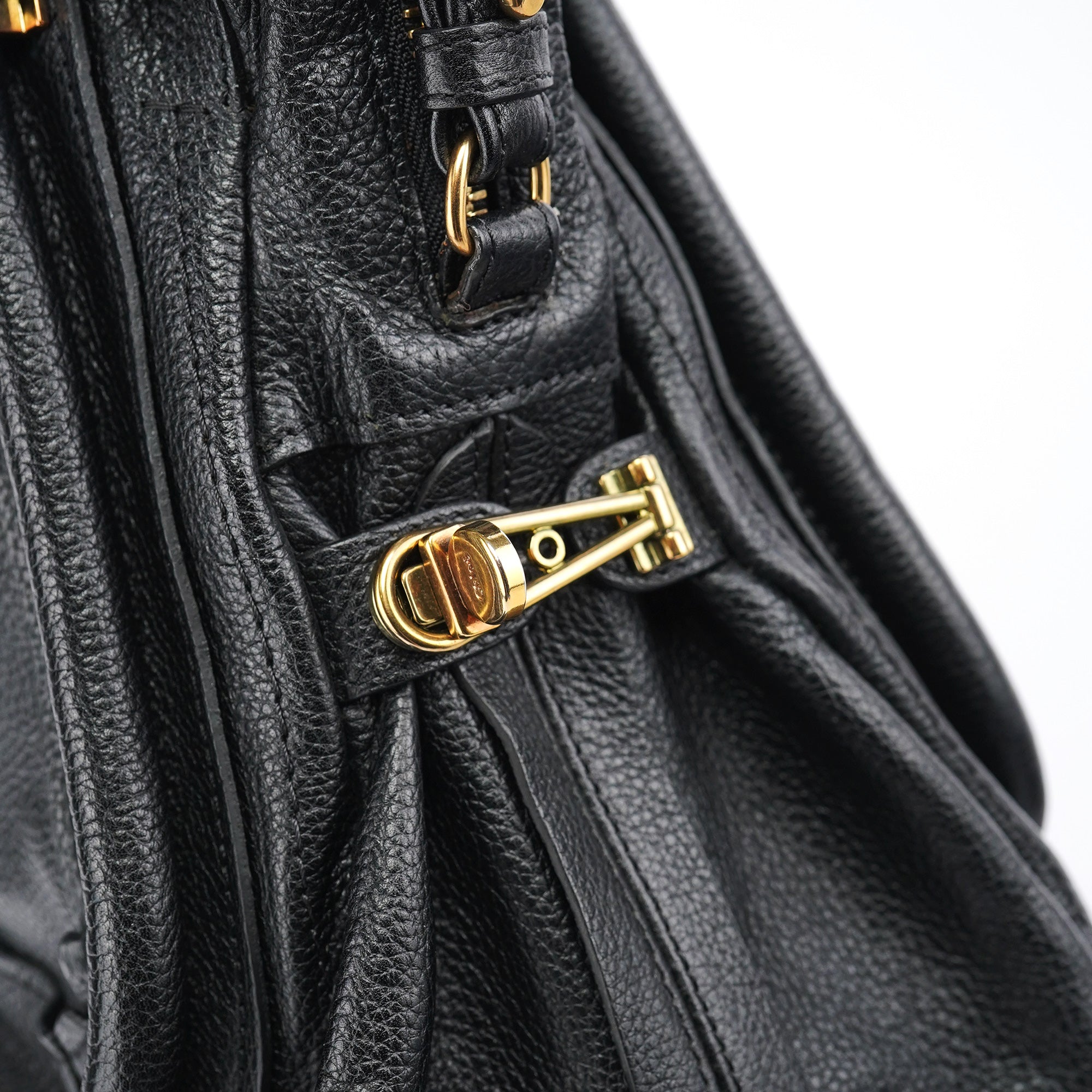 Chloé Sac deux portés Paraty en cuir noir