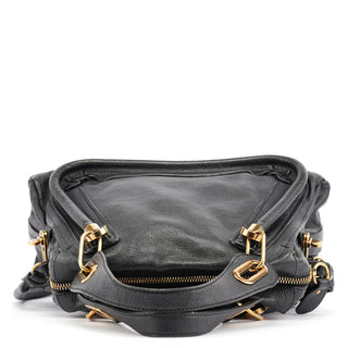 Chloe Black Leather Paraty 2-Way Bag