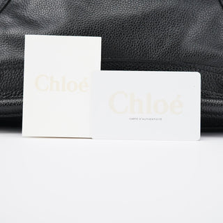 Chloe Black Leather Paraty 2-Way Bag