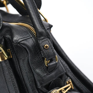 Chloe Black Leather Paraty 2-Way Bag
