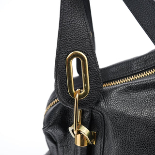 Chloe Black Leather Paraty 2-Way Bag