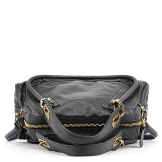 Chloe Black Leather Paraty 2-Way Bag