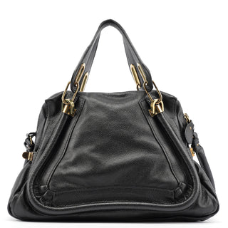 Chloe Black Leather Paraty 2-Way Bag