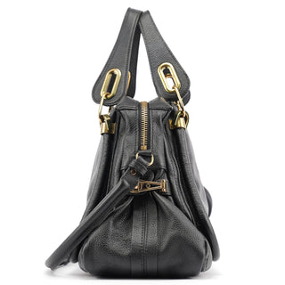 Chloe Black Leather Paraty 2-Way Bag