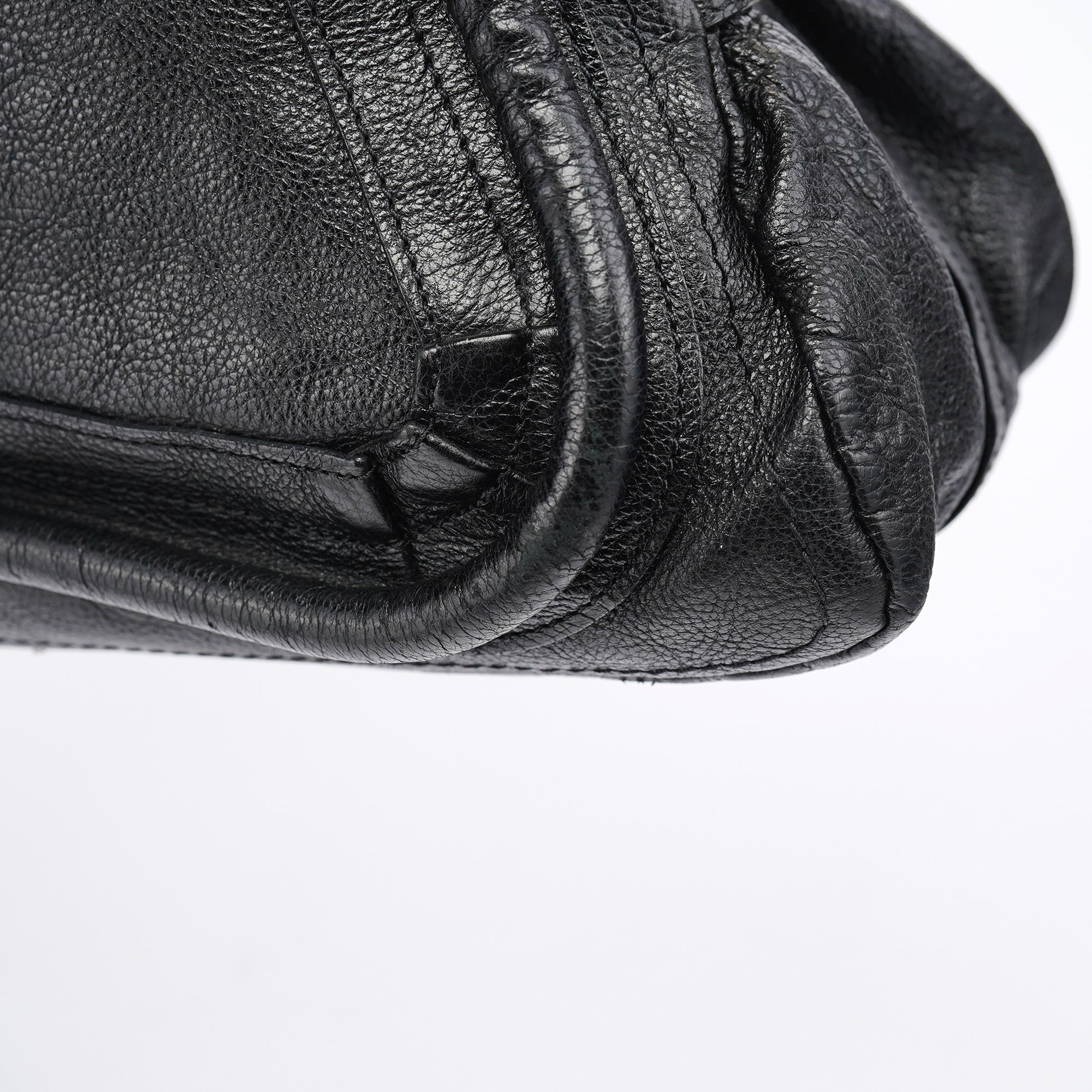 Chloe Black Leather Paraty 2-Way Bag