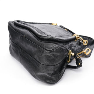 Chloe Black Leather Paraty 2-Way Bag