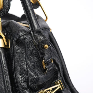 Chloe Black Leather Paraty 2-Way Bag