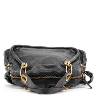 Chloe Black Leather Paraty 2-Way Bag