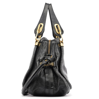 Chloe Black Leather Paraty 2-Way Bag
