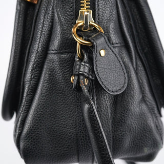 Chloe Black Leather Paraty 2-Way Bag