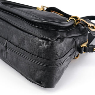 Chloe Black Leather Paraty 2-Way Bag