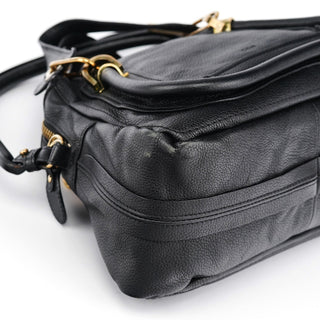 Chloe Black Leather Paraty 2-Way Bag