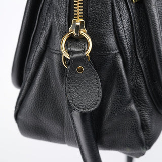 Chloe Black Leather Paraty 2-Way Bag