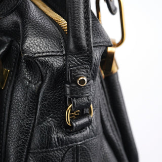 Chloe Black Leather Paraty 2-Way Bag