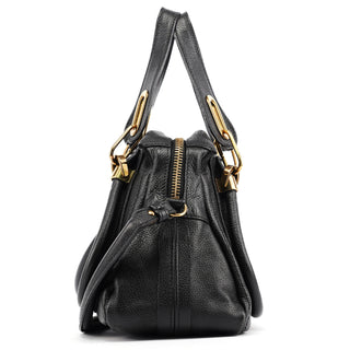 Chloe Black Leather Paraty 2-Way Bag