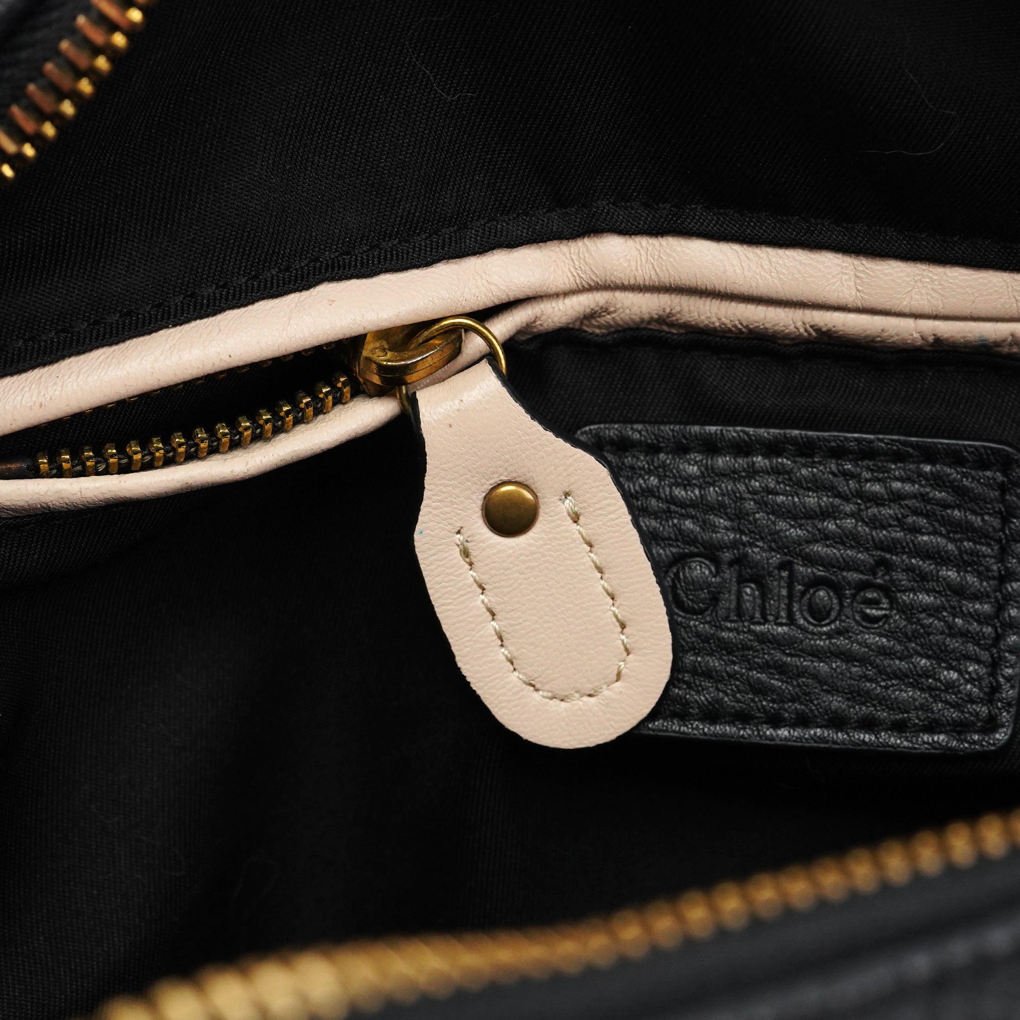 Chloe Black Leather Paraty 2-Way Bag