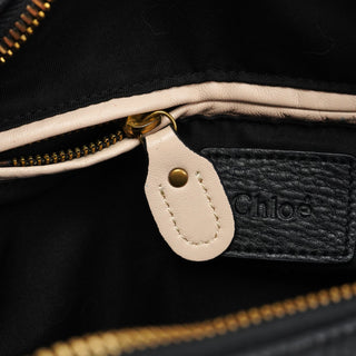 Chloe Black Leather Paraty 2-Way Bag