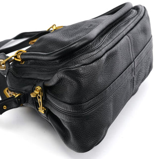Chloe Black Leather Paraty 2-Way Bag
