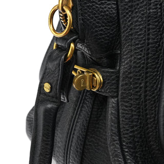 Chloe Black Leather Paraty 2-Way Bag