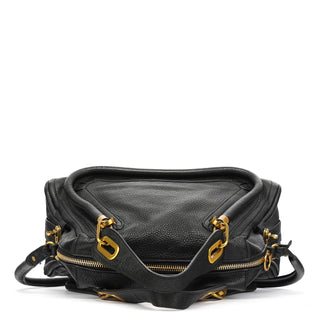 Chloe Black Leather Paraty 2-Way Bag