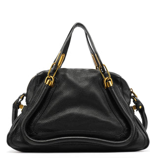 Chloe Black Leather Paraty 2-Way Bag