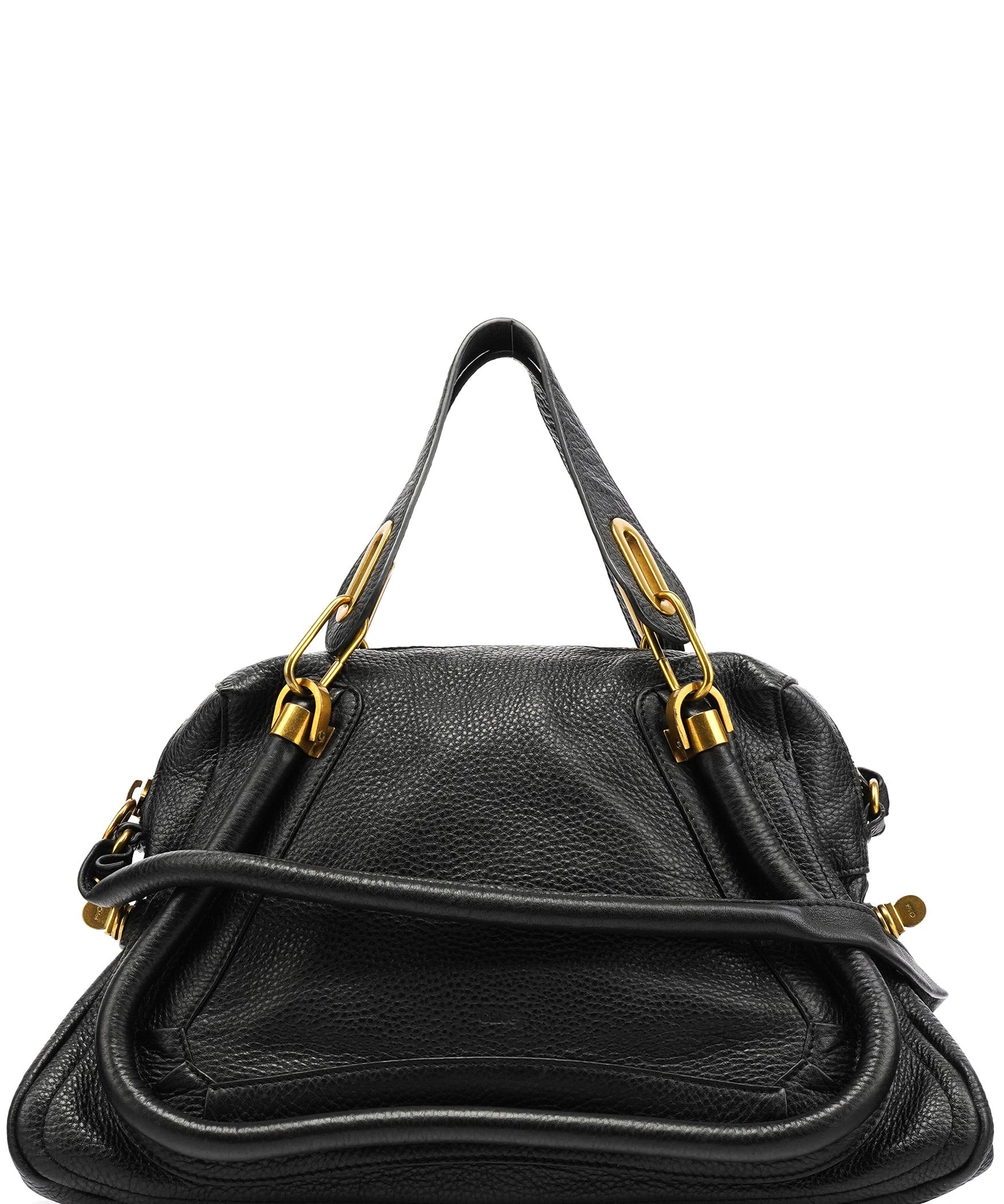 Chloe Black Leather Paraty 2-Way Bag