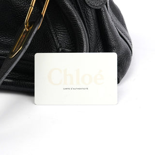 Chloe Black Leather Paraty 2-Way Bag