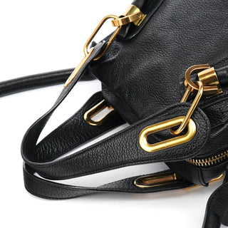 Chloe Black Leather Paraty 2-Way Bag