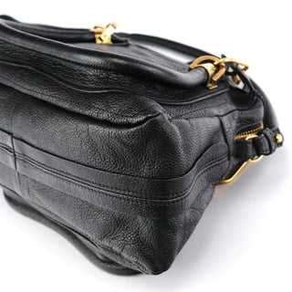 Chloe Black Leather Paraty 2-Way Bag
