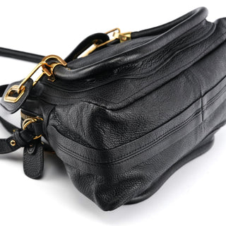 Chloe Black Leather Paraty 2-Way Bag