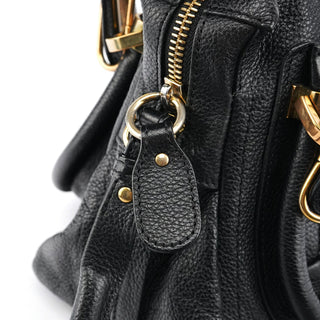 Chloe Black Leather Paraty 2-Way Bag