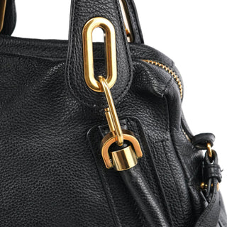 Chloe Black Leather Paraty 2-Way Bag