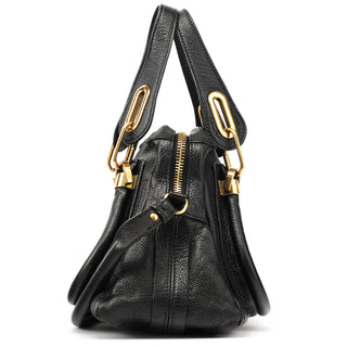 Chloe Black Leather Paraty 2-Way Bag