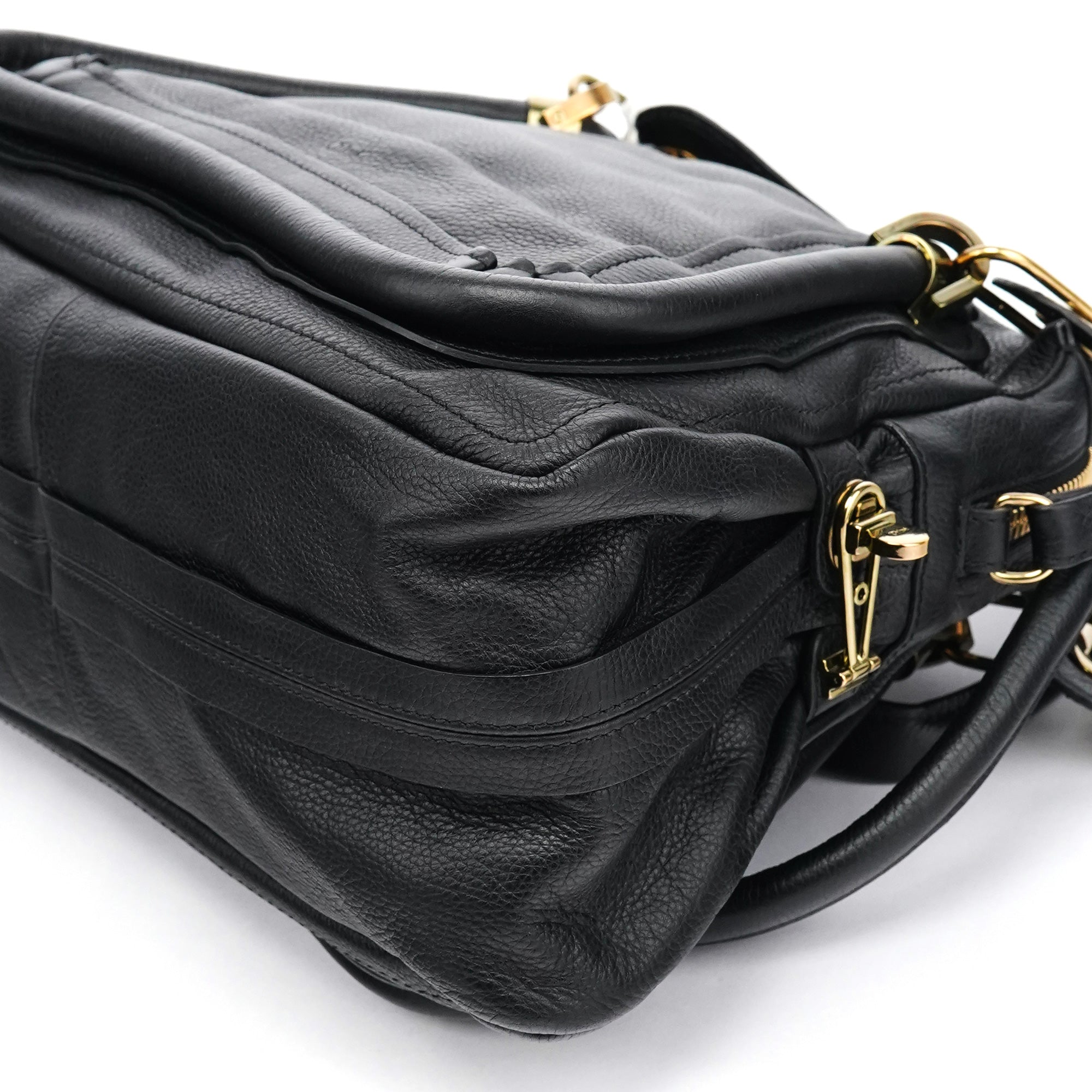 Chloé Sac deux portés Paraty en cuir noir