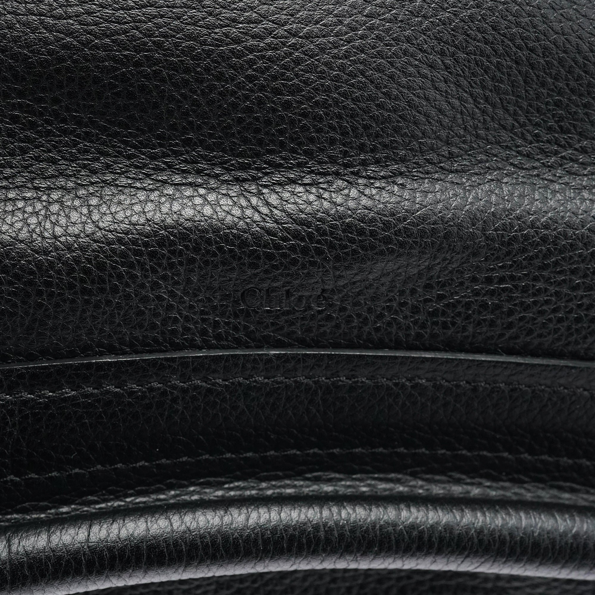 Chloé Sac deux portés Paraty en cuir noir